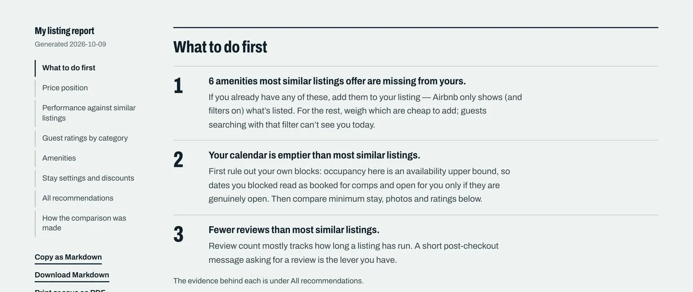 HostLens My listing report: the three things to do first
